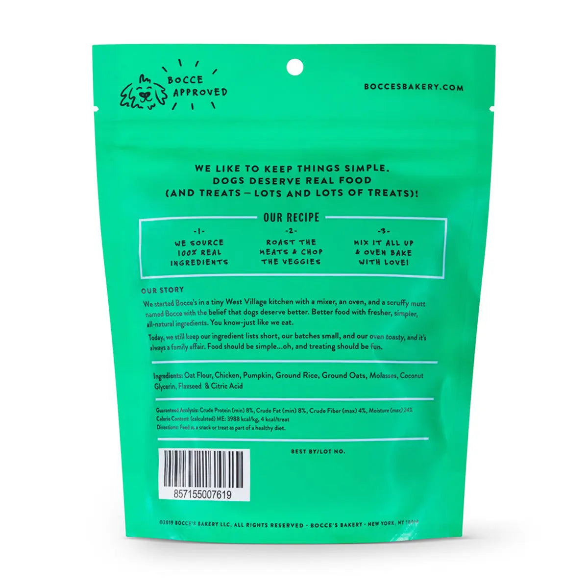 Bocce's Bakery 6oz Wheat-Free Sunday Roast Training Bites for Dogs