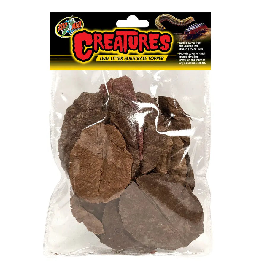 Zoo Med Terrarium Creatures Natural Leaf Litter Substrate Topper from Catappa Tree