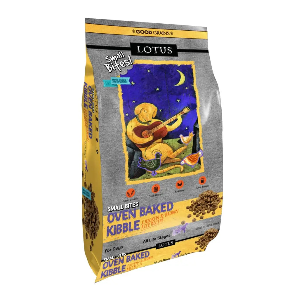 Lotus Oven-Baked Good Grains Chicken Recipe Adult Small Bites Dry Dog Food