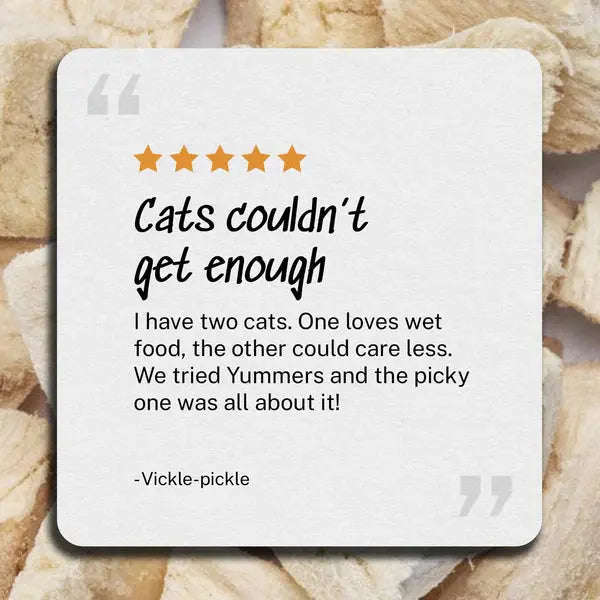 Yummers Premium Freeze-dried Chicken Gourmet Mix-in as a Delectable Food Topper for Cat Meals, 2.5 oz.
