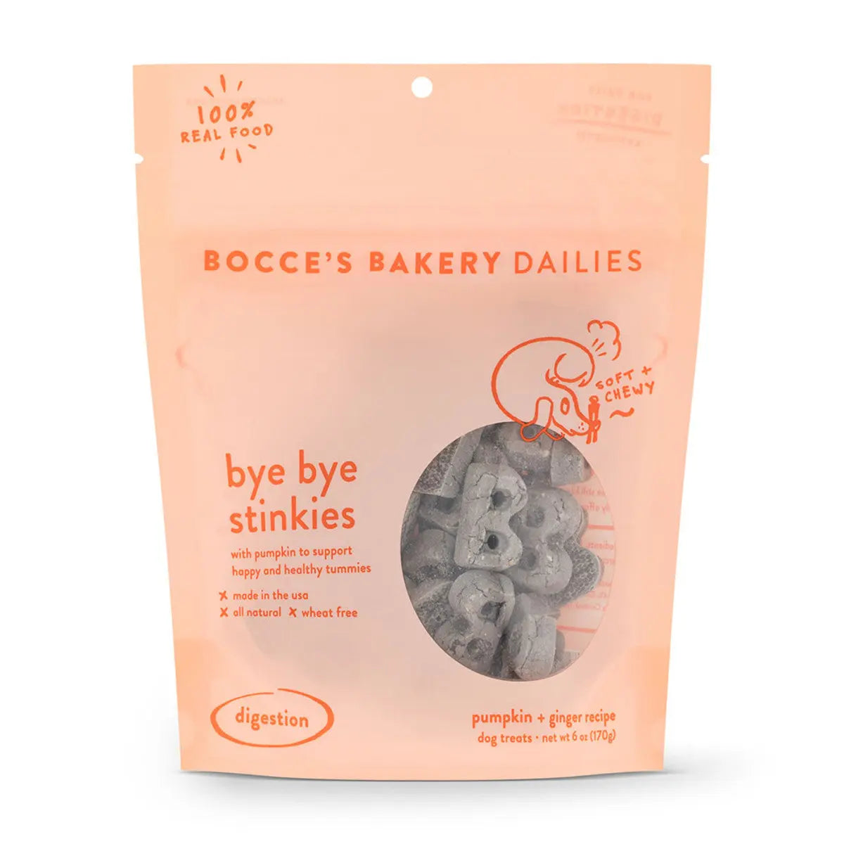 Bocce's Bakery 6oz Soft & Chewy Bye Bye Stinky Dog Treats for Daily Care