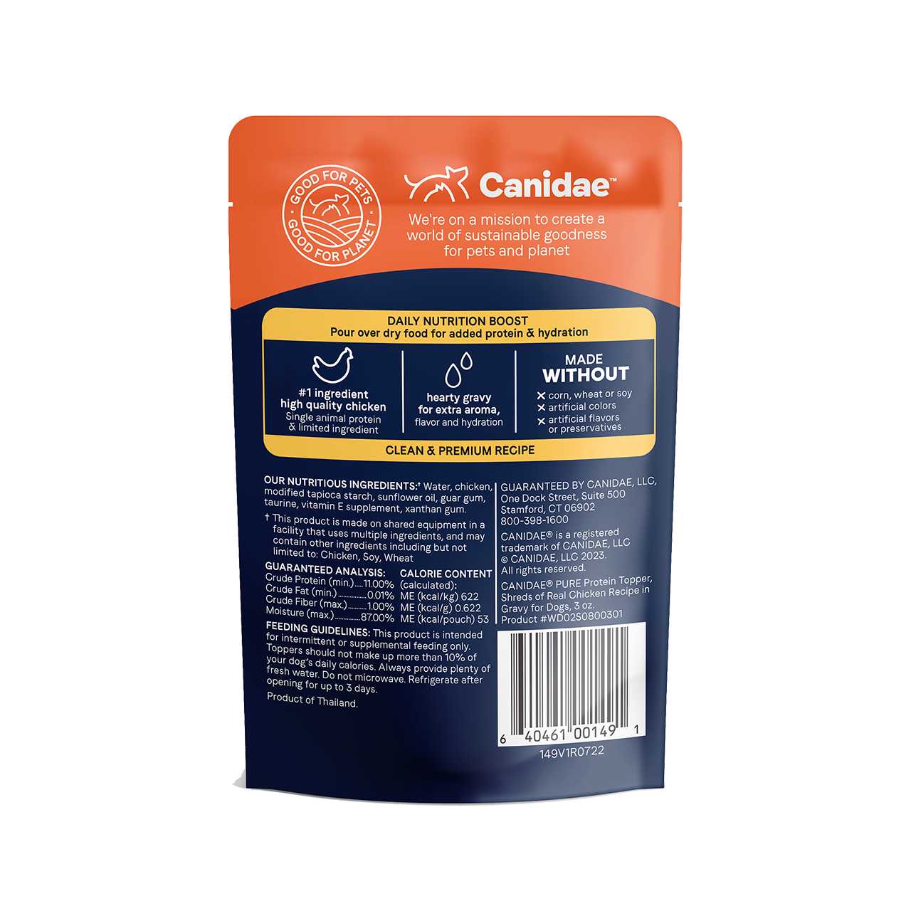 CANIDAE PURE High - Quality Protein Topping for Dogs, Pack of 12 with 3 - ounce Pouches