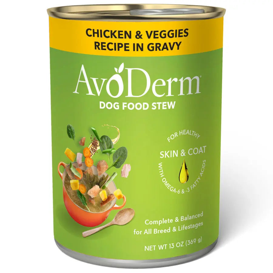 AvoDerm Natural Canned Dog Stew, 12 Packs of 13 oz