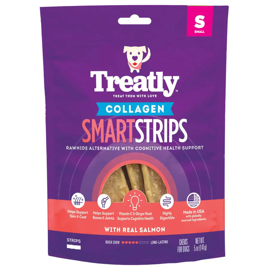 Treatly Salmon Collagen Smart Dog Chews - 5 oz Healthy Snack