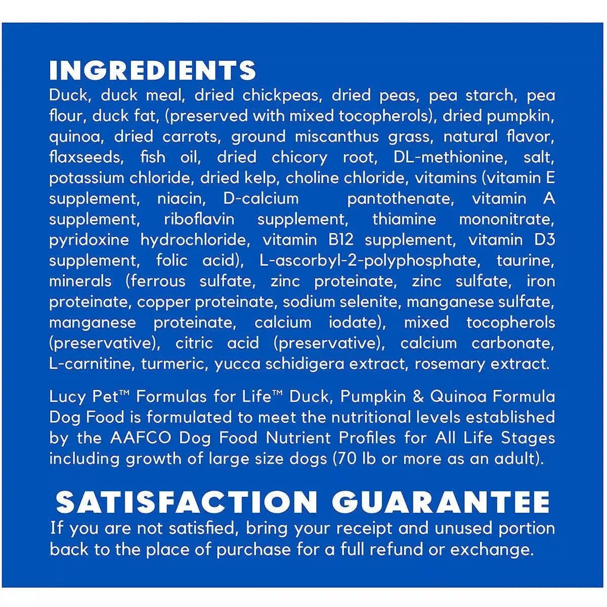 Lucy Pet's Premium L.I.D. Grain-Free Dry Dog Food with Duck, Pumpkin & Quinoa