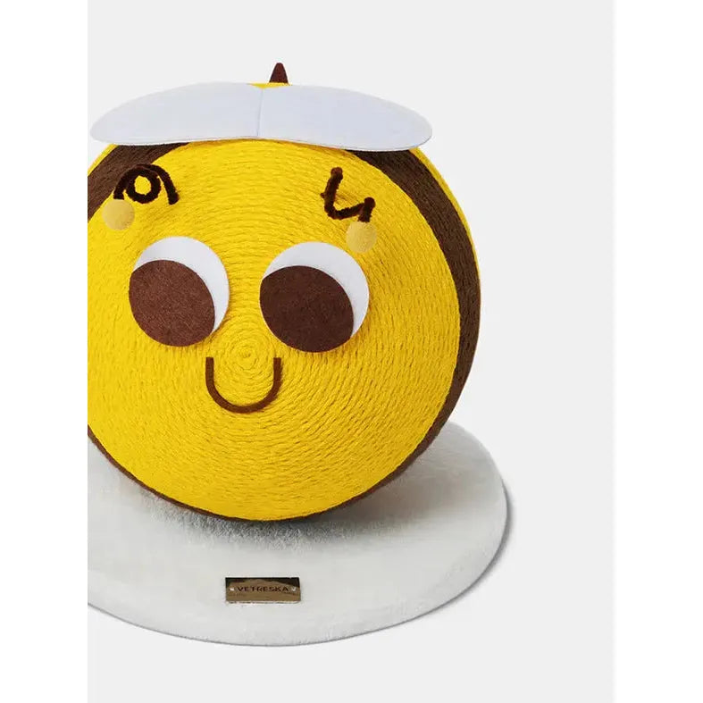 Vetreska Interactive Bee - Shaped Cat Scratching and Playing Ball Toy