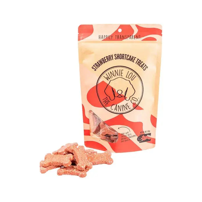 Winnie Lou 5 oz Organic Strawberry Shortcake Flavored Dog Treat Biscuits