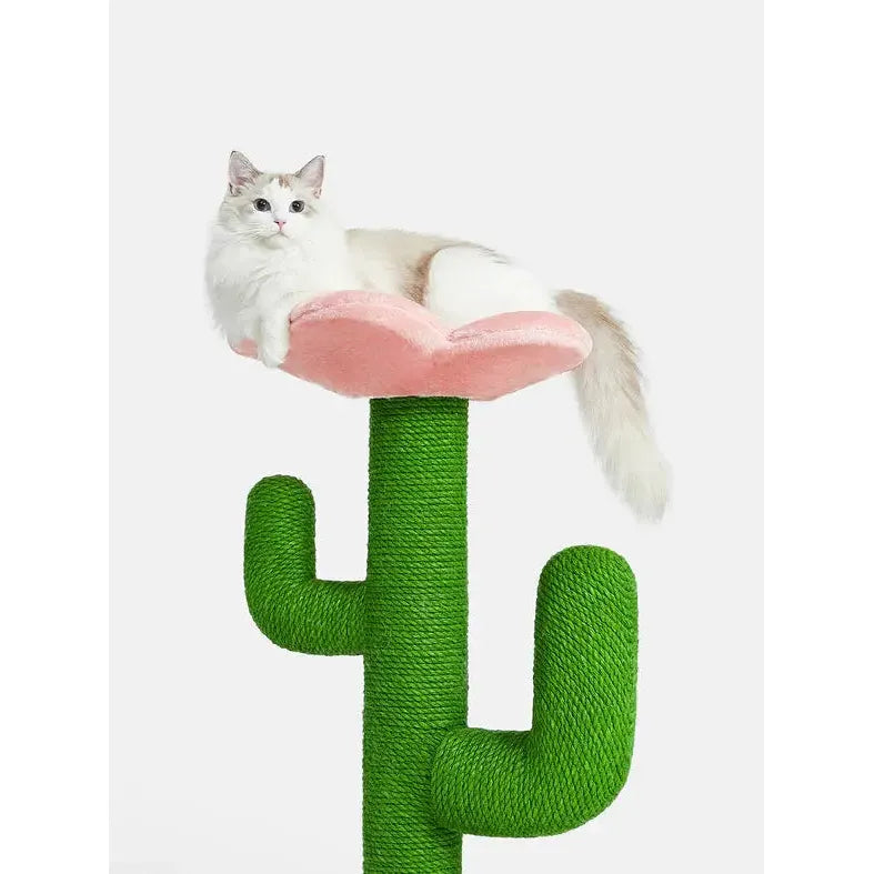 Vetreska Delightful Blooming Cactus-Styled Cat Activity Tree for Feline Entertainment
