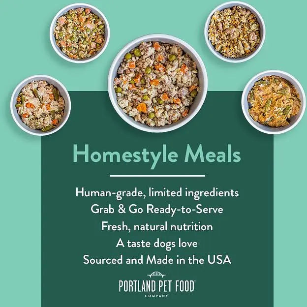 Portland Pet Food Company Rosie's Hearty Homestyle Beef and Rice Wet Dog Food Topper, 8/9 Ounce Pouches