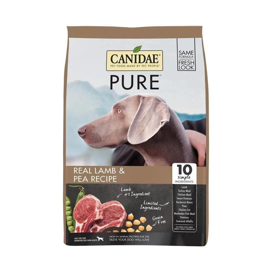 CANIDAE PURE Brand Grain-Free Dry Dog Food with Real Lamb & Pea Recipe for Sensitive Dogs