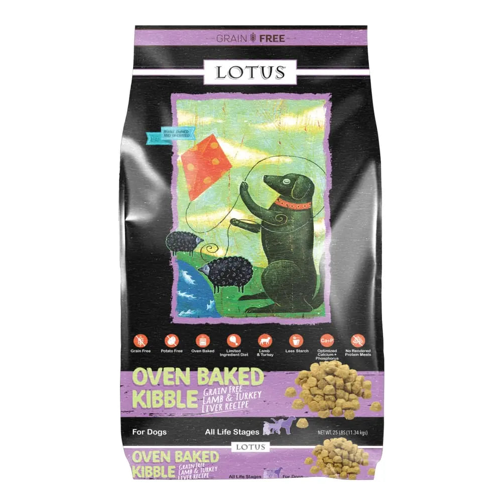 Lotus Grain-Free Oven-Baked Dry Dog Food with Lamb & Turkey Liver