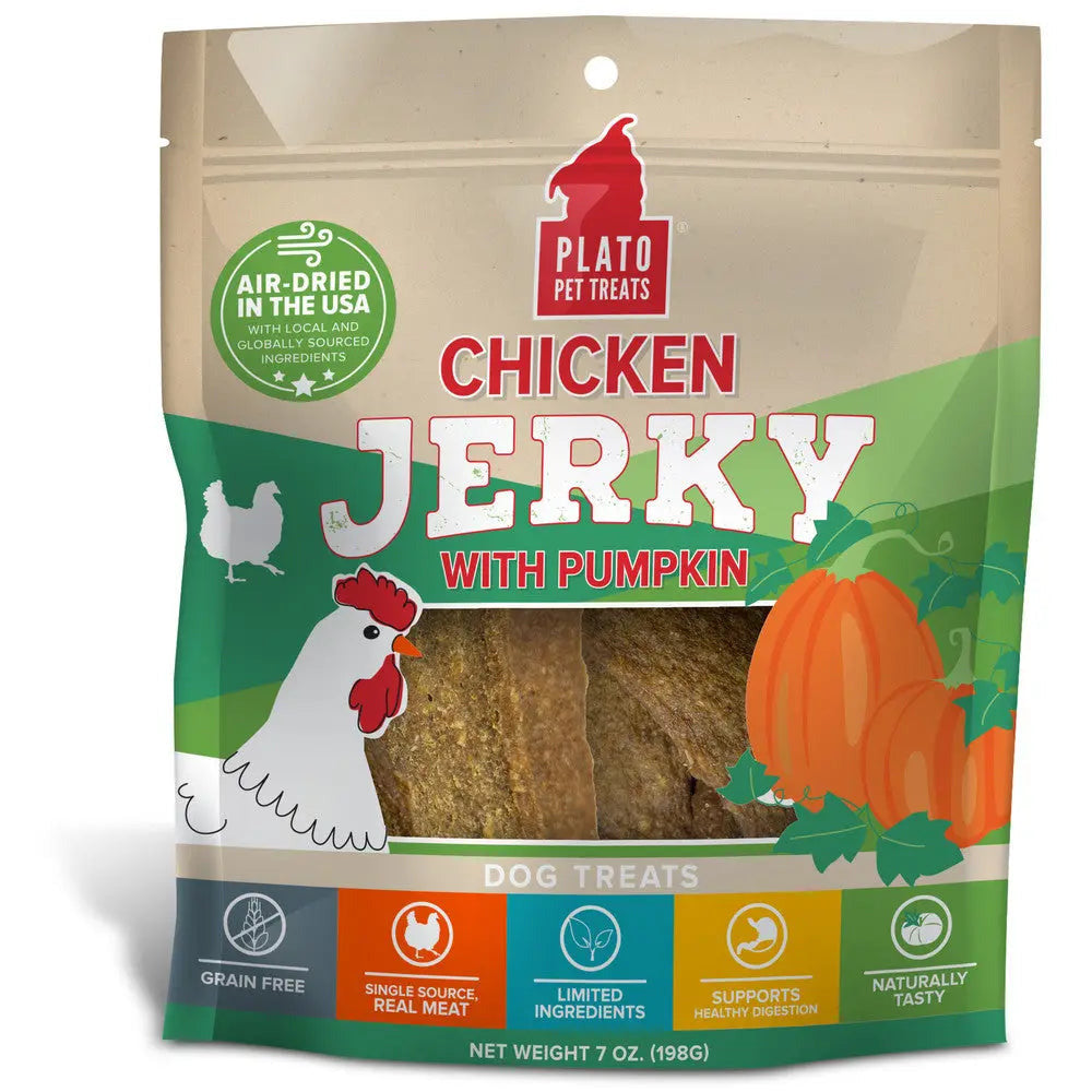 High - Quality Plato Pet Treats: Chicken Jerky Infused with Nutritious Pumpkin for Pets