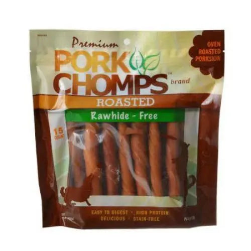 Roasted Pork Chomps Twistz - Long - lasting Dog Pork Chews