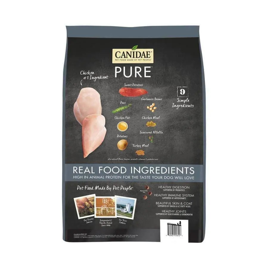 CANIDAE PURE High - Quality Grain - Free Dry Dog Food Recipe for Senior Dogs with Real Chicken, Sweet Potato & Garbanzo Beans