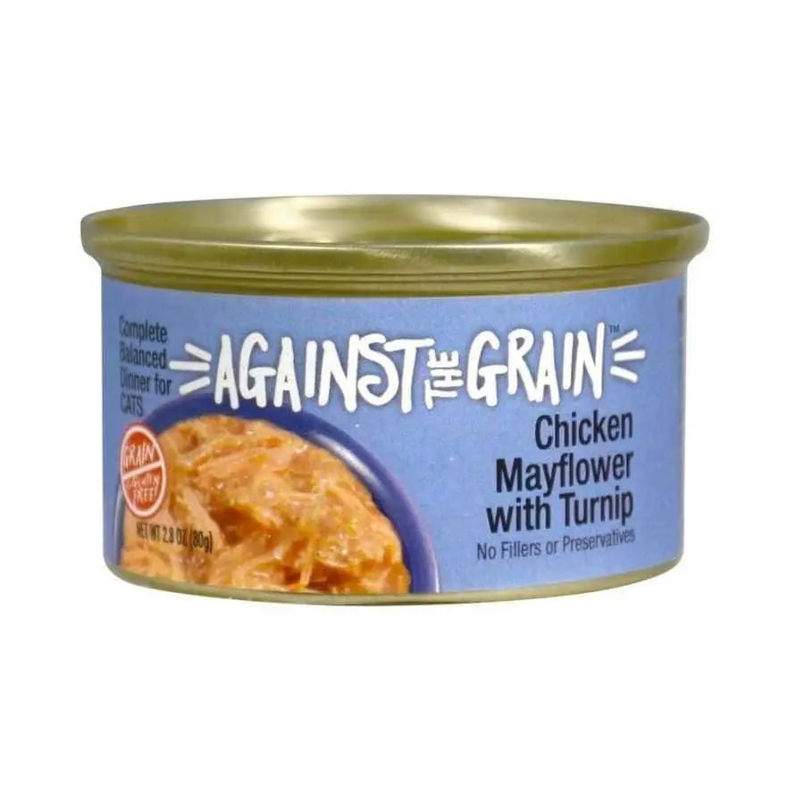 24-Pack of Against the Grain 2.8-oz Chicken and Turnip Dinner for Felines