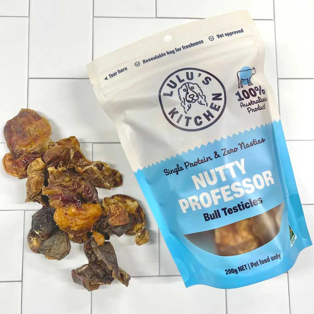 Lulu's Kitchen Aussie High - Protein Nutty Bull Testicles Dog Treats