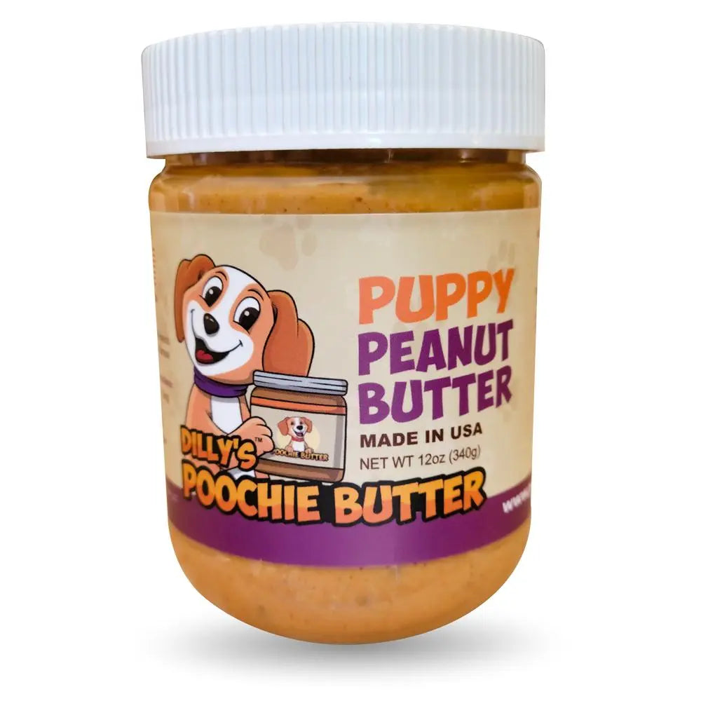 12oz Puppy-Friendly All-Natural Poochie Butter Peanut Butter for Health