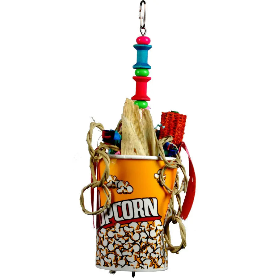 A & E Cages Happy Beaks Premium Movie Time Bird Toy for Medium to Extra - Large Birds