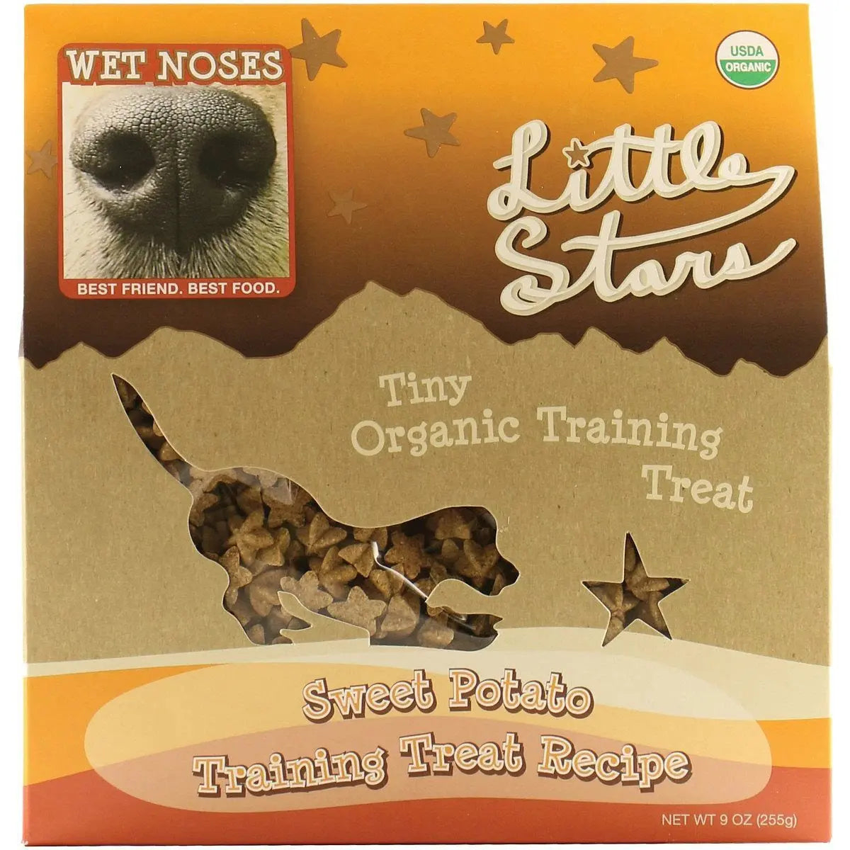 Organic Small-Sized Dog Training Treats - Wet Noses Little Stars, 9 Ounce Package