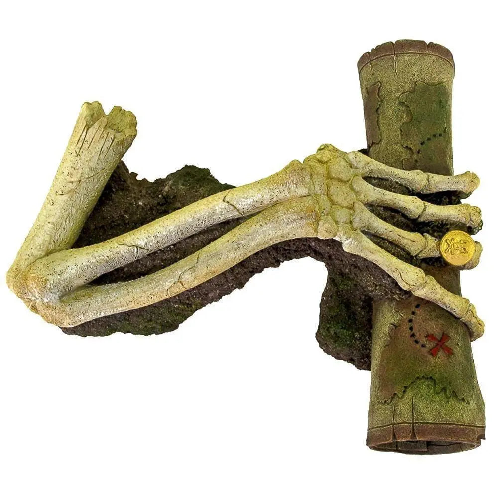Blue Ribbon Pet Products Decorative Exotic Environments Pirate Arm Ornament with Treasure Map