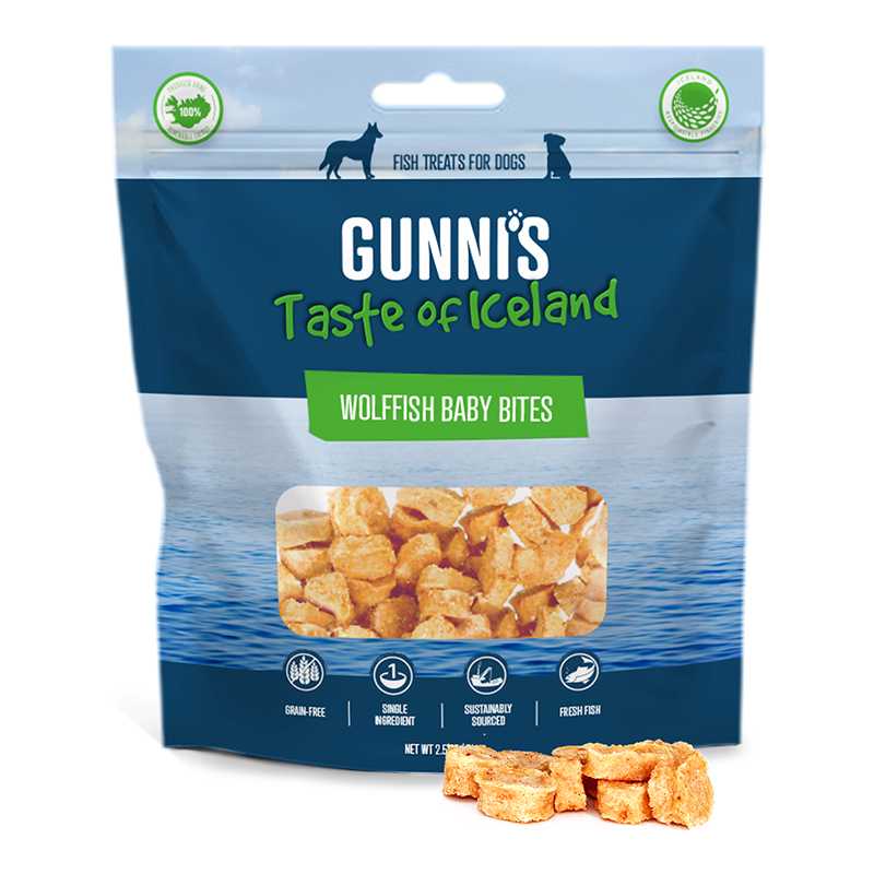 Gunni's Icelandic Omega-Rich Wolffish Baby Bites - All-Natural Dog Treats