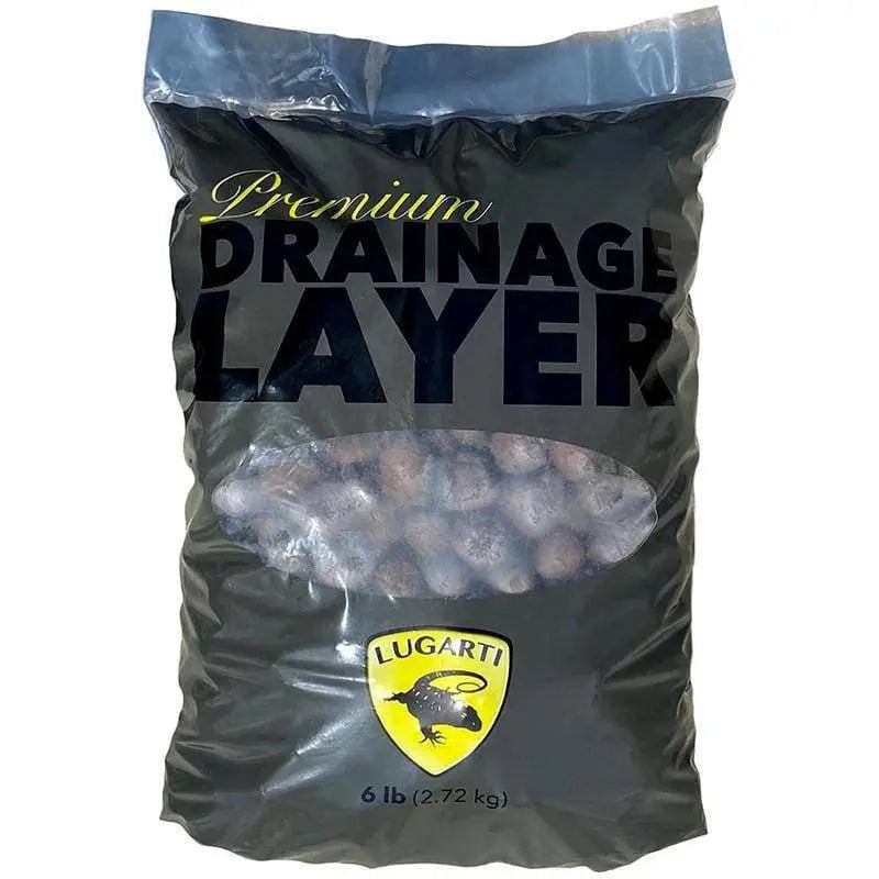 Lugarti High - Quality Reptile Terrarium and Vivarium Expanded Clay Drainage Layer, 6 - Pound Pack