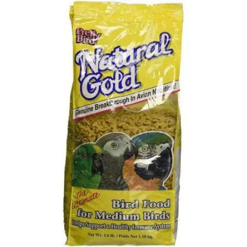 Pretty Bird Premium All - Natural Gold - Colored Bird Food for Smaller Hookbill Birds, 2.6 lbs