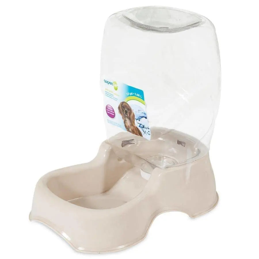 Aspen Pet 1.5 - gallon Gravity - style Pet Waterer for Continuous Fresh Water Supply