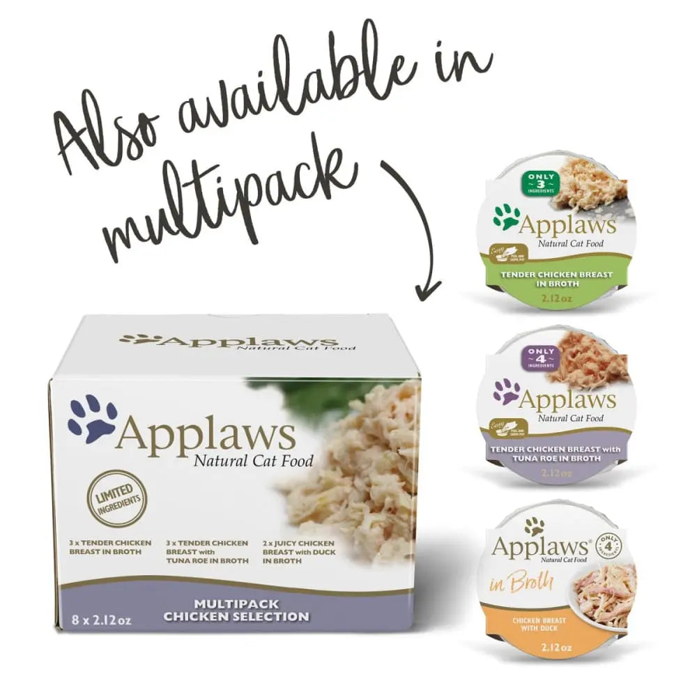 Applaws 2.12oz Natural Wet Pot of Chicken Breast with Duck in Broth, 18/cs