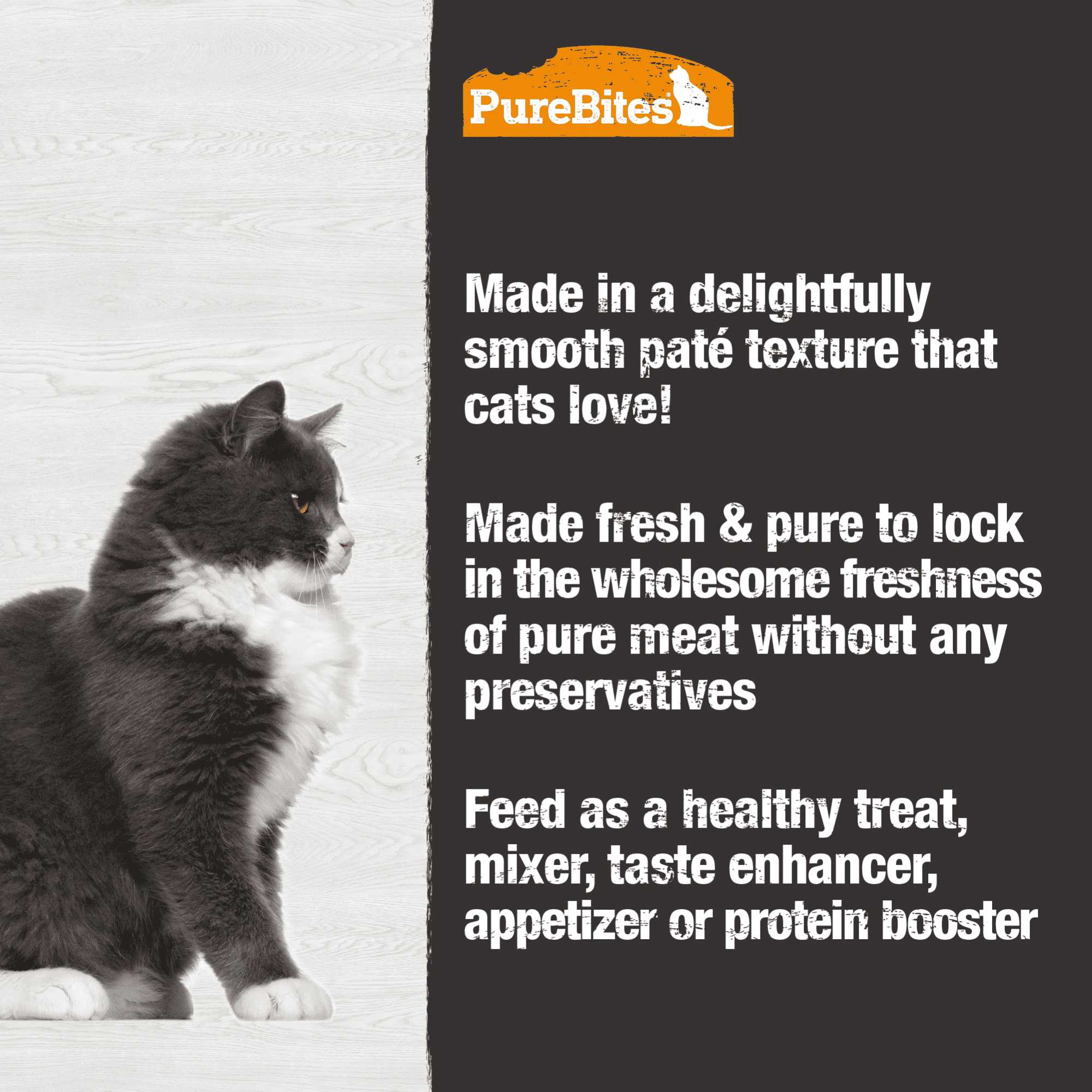 PureBites 100% Pure Duck Protein Pate Cat Food, 12 Cans of 2.5 oz
