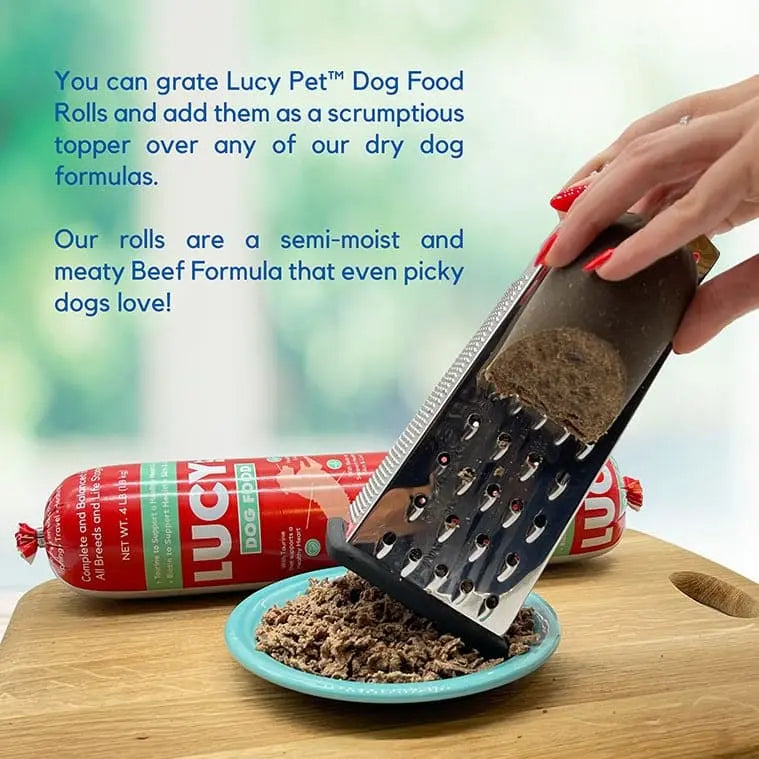 Lucy Pet Brand Premium Dog Food Roll with Beef Flavor for Canine Nutrition