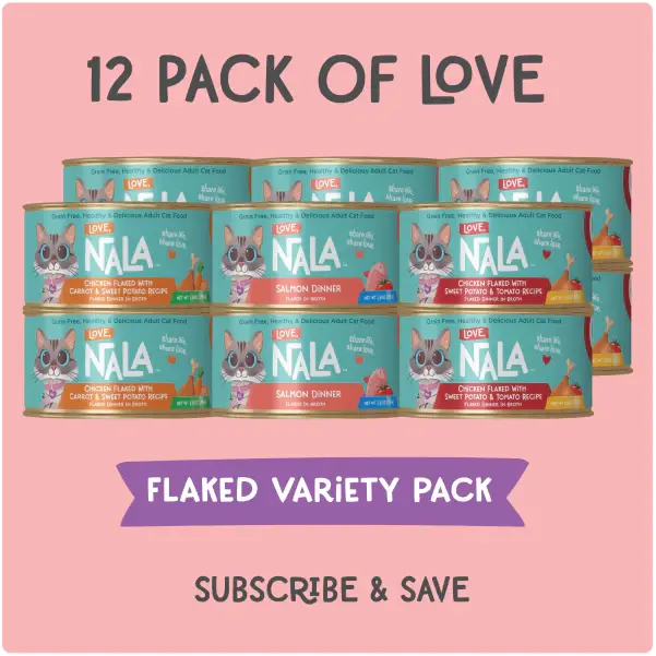 Love, Nala 2.8oz Flaked Cat Food Variety Pack - 12 Cans per Case