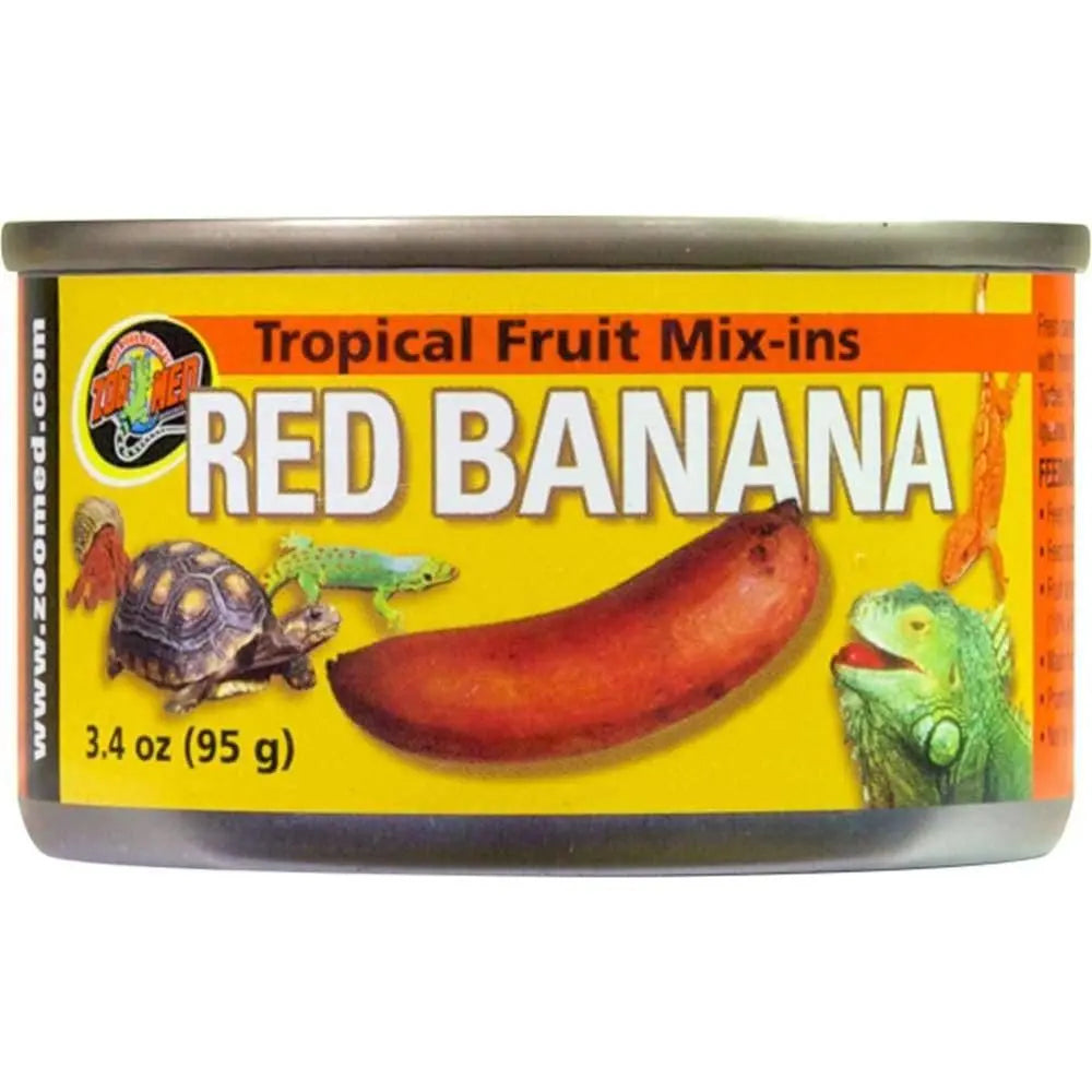 Zoo Med Canned Tropical Fruit Mix-ins Red Banana Food for Turtles, Lizards, Tortoises, Hermit Crabs and Iguanas