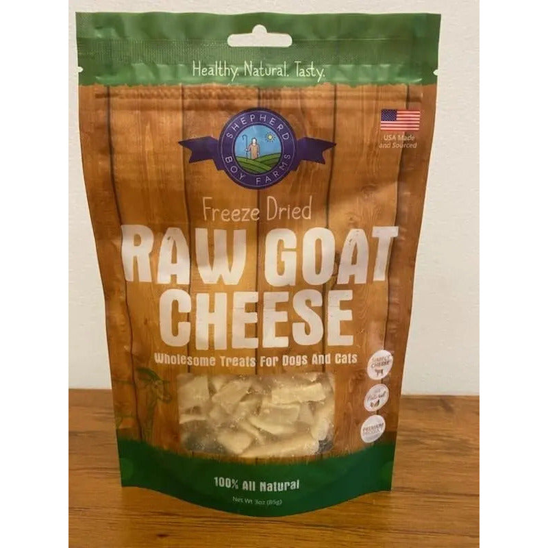 Shepherd Boy Farms USA-Sourced Freeze-Dried Raw Goat Cheese Treats for Dogs