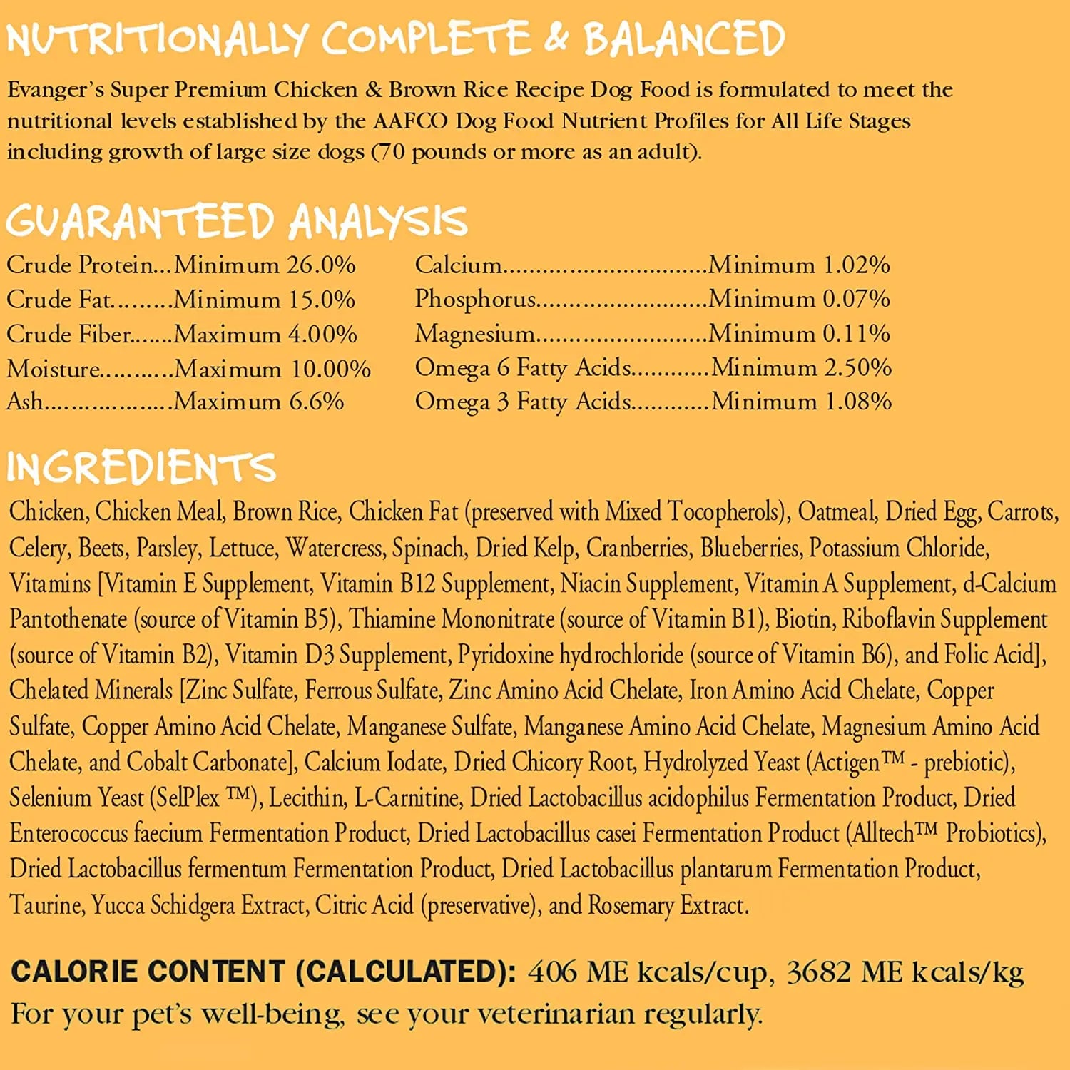 Evanger's Ultra - Premium Dry Dog Food with Chicken and Brown Rice for Canine Nutrition