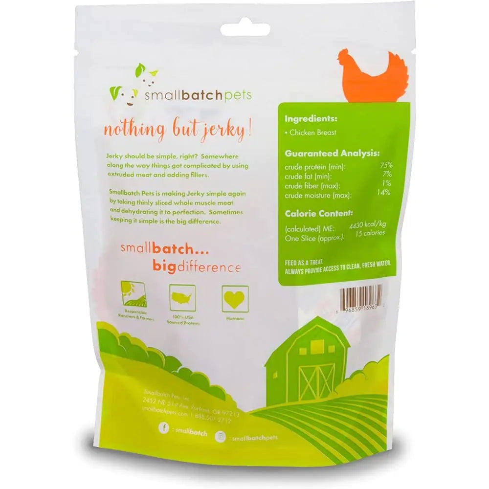 Smallbatch Pets 4 oz Premium Chicken Jerky Treats for Dogs and Cats