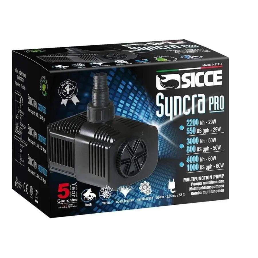 Sicce SYNCRA PRO 4000 Aquarium and Fountain Pump - 1000 Gallons Per Hour (Single Unit)