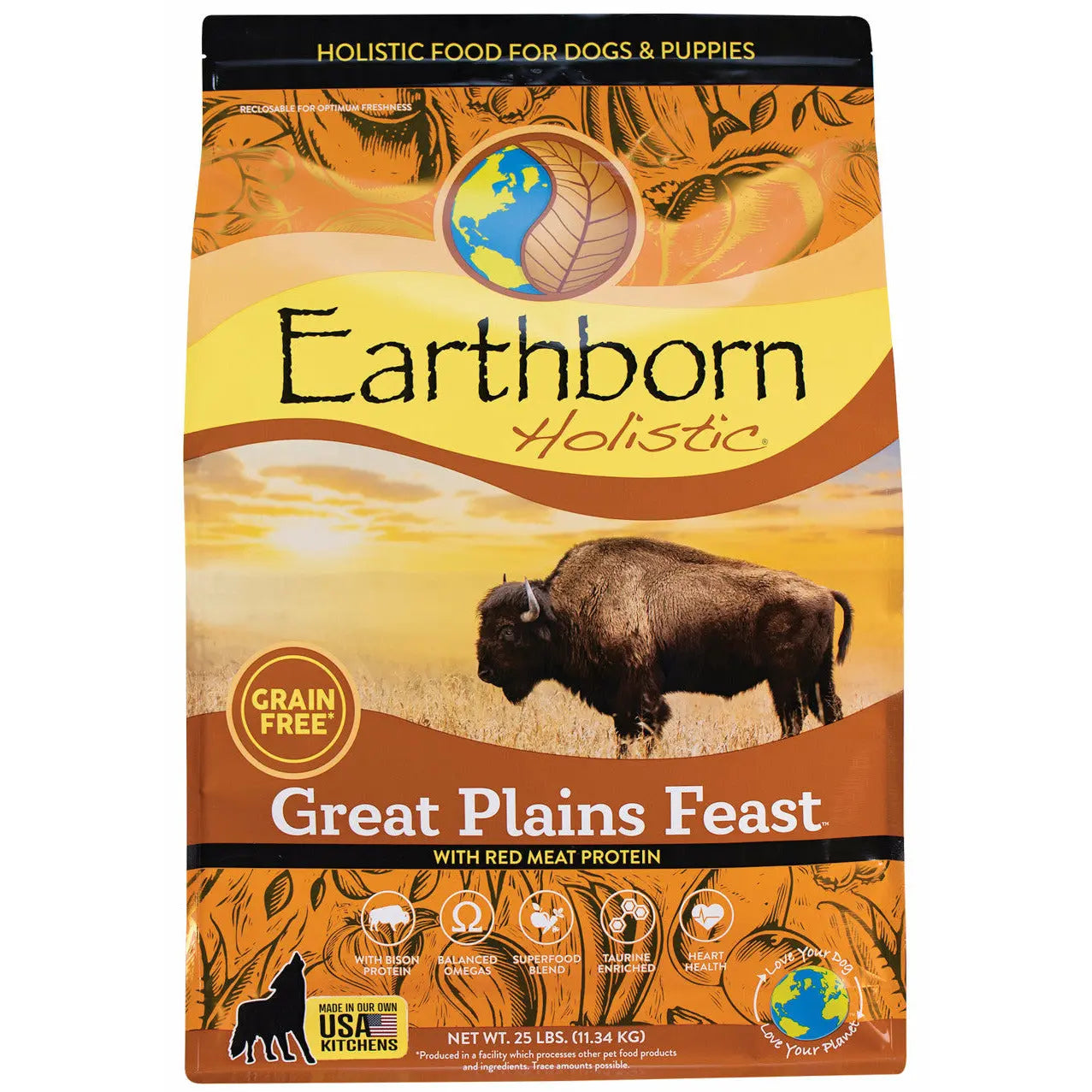 Earthborn Holistic® Grain-Free Premium Dog Food - Great Plains Feast™ with Bison Meal