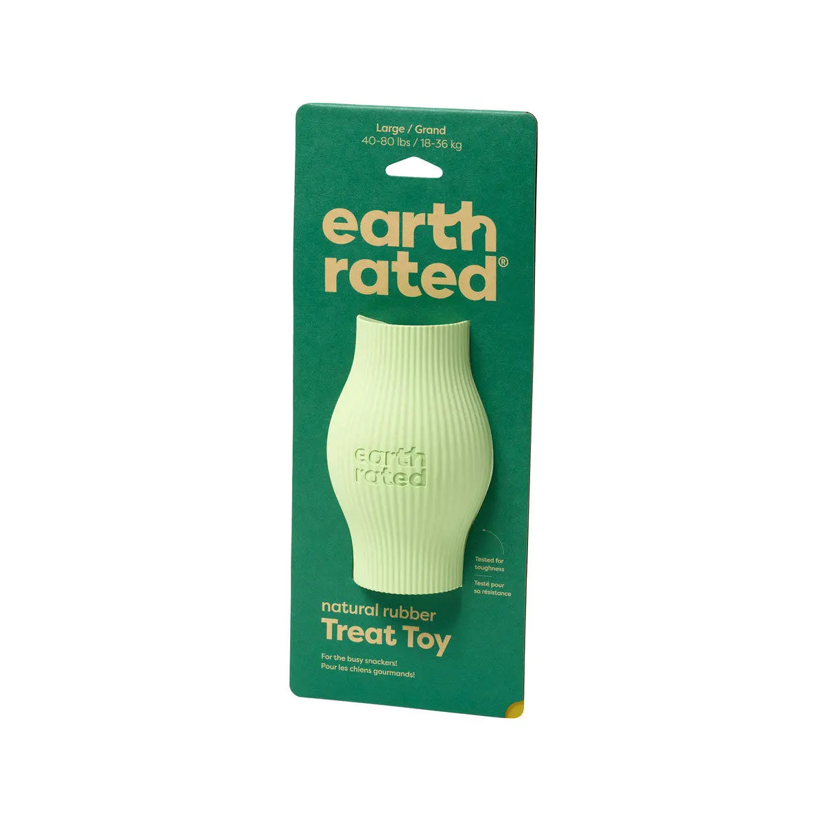 Earth Rated Green Rubber Interactive Treat Toy for Canines