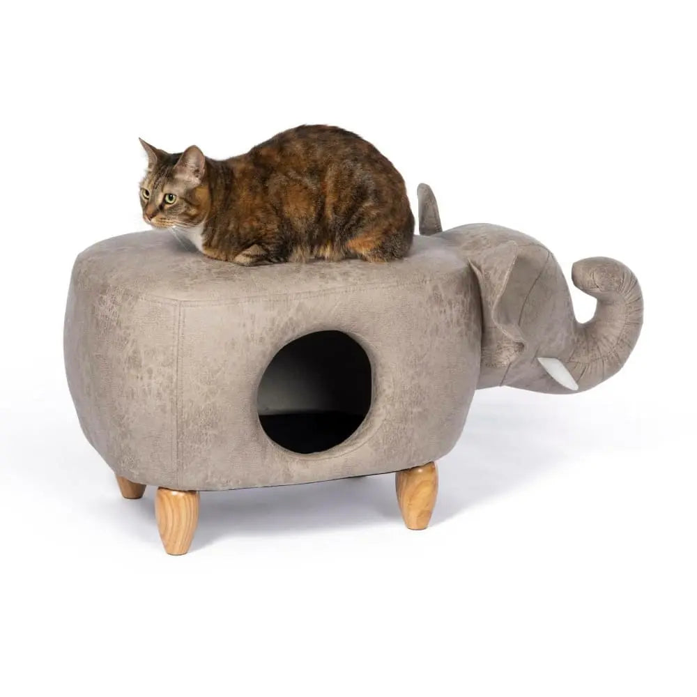 Prevue Pet Products Gray Elephant-Styled Ottoman for Cats and Small Dogs