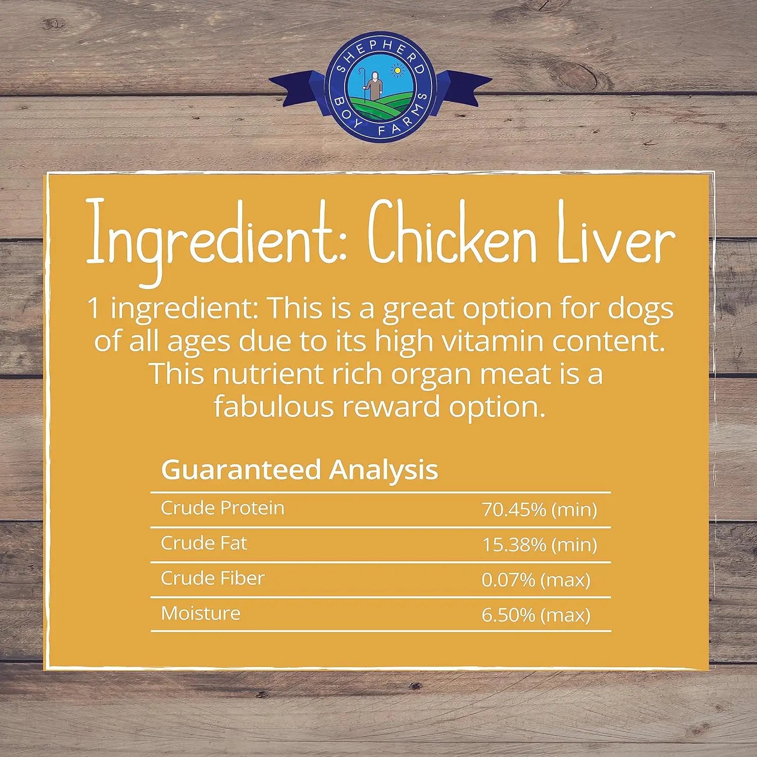 Shepherd Boy Farms Premium Freeze-Dried Chicken Liver Treats for Dogs