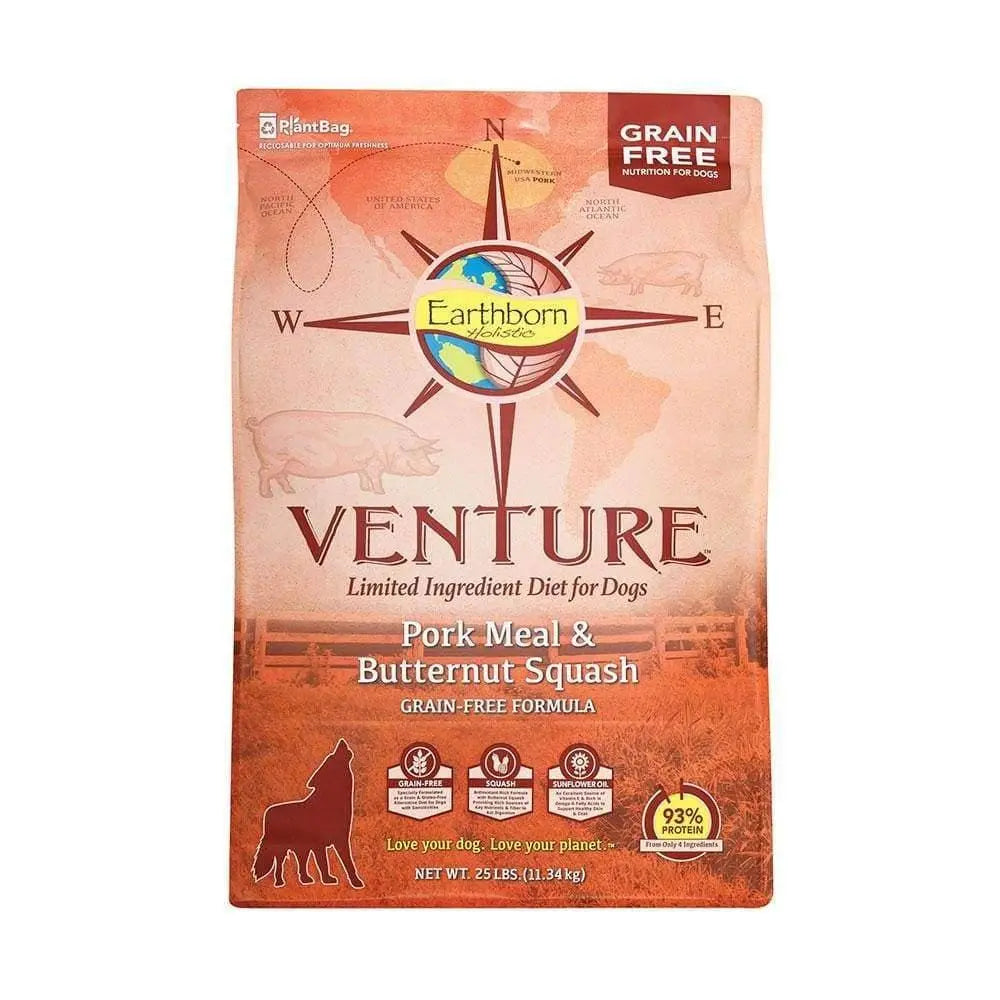 Earthborn Holistic® Venture™ Grain - Free Pork Meal & Butternut Squash Dog Diet