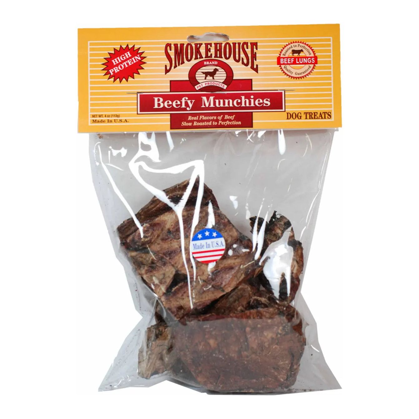 USA - Made Smokehouse Beef Dog Munchies Treats, High - Protein & Additive - Free