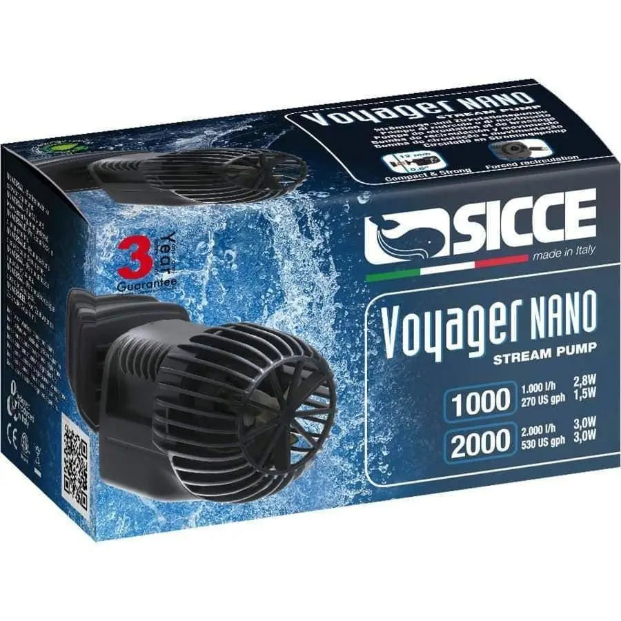Sicce VOYAGER NANO Submersible Aquarium Stream Pump with 530 GPH Flow Rate - Single Unit
