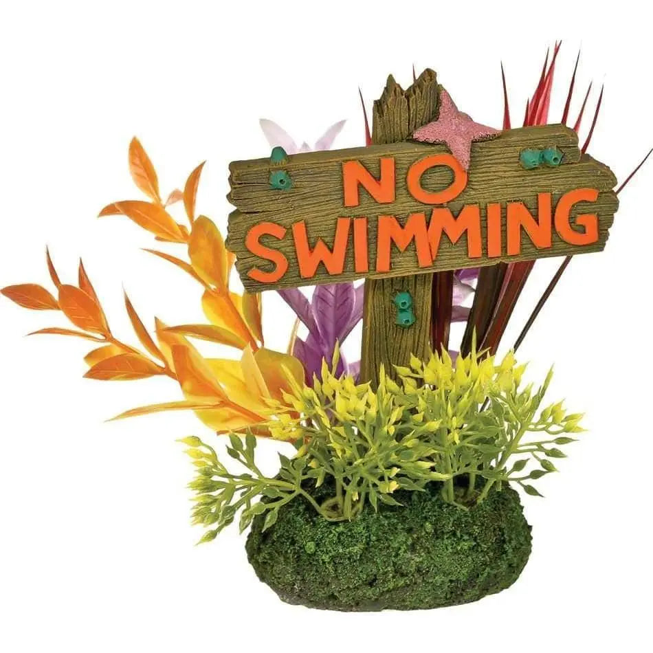 No Fishing Sign for Exotic Environments - Colorful Floral - Adorned Informational Sign