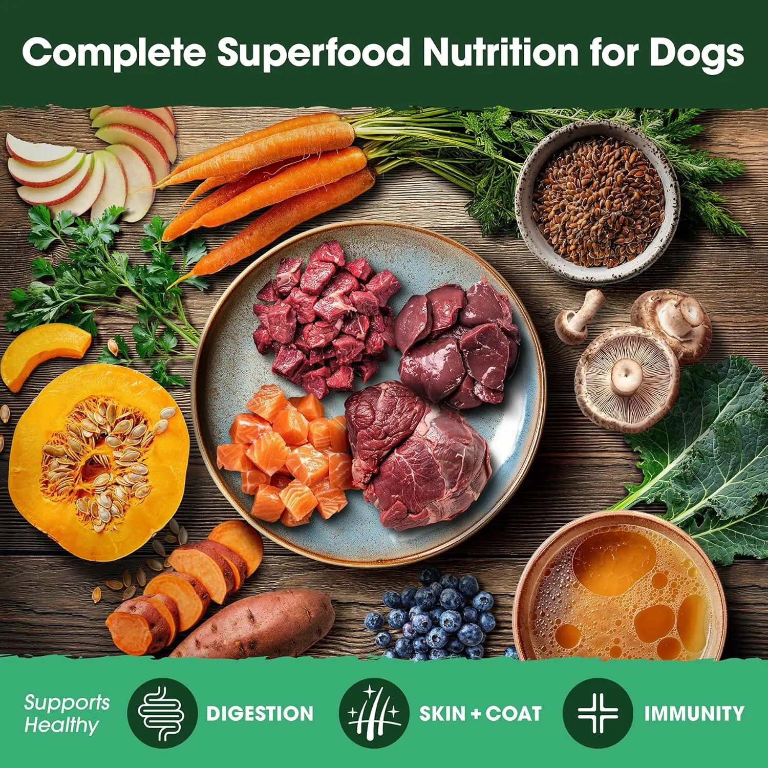 Farmland Traditions The Good List: Air - Dried Beef & Bone Broth Premium Dog Food