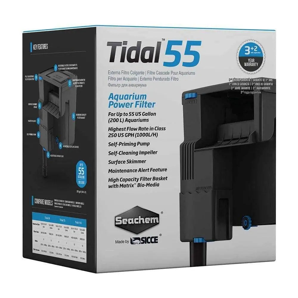 Seachem® Tidal™ 55 Gal High - Performance Power Filters for Aquariums