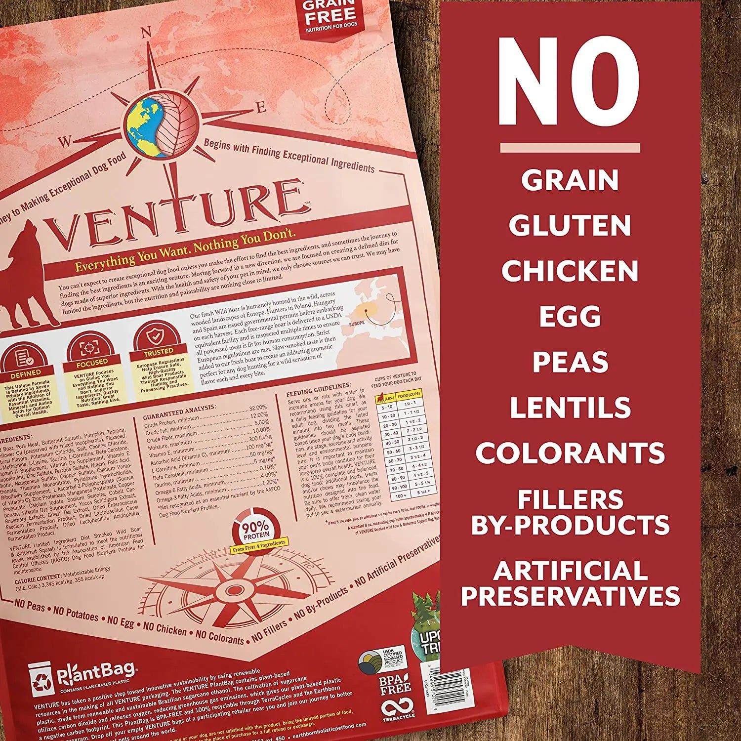 Earthborn Holistic® Venture™ Grain - Free Pork Meal & Butternut Squash Dog Diet