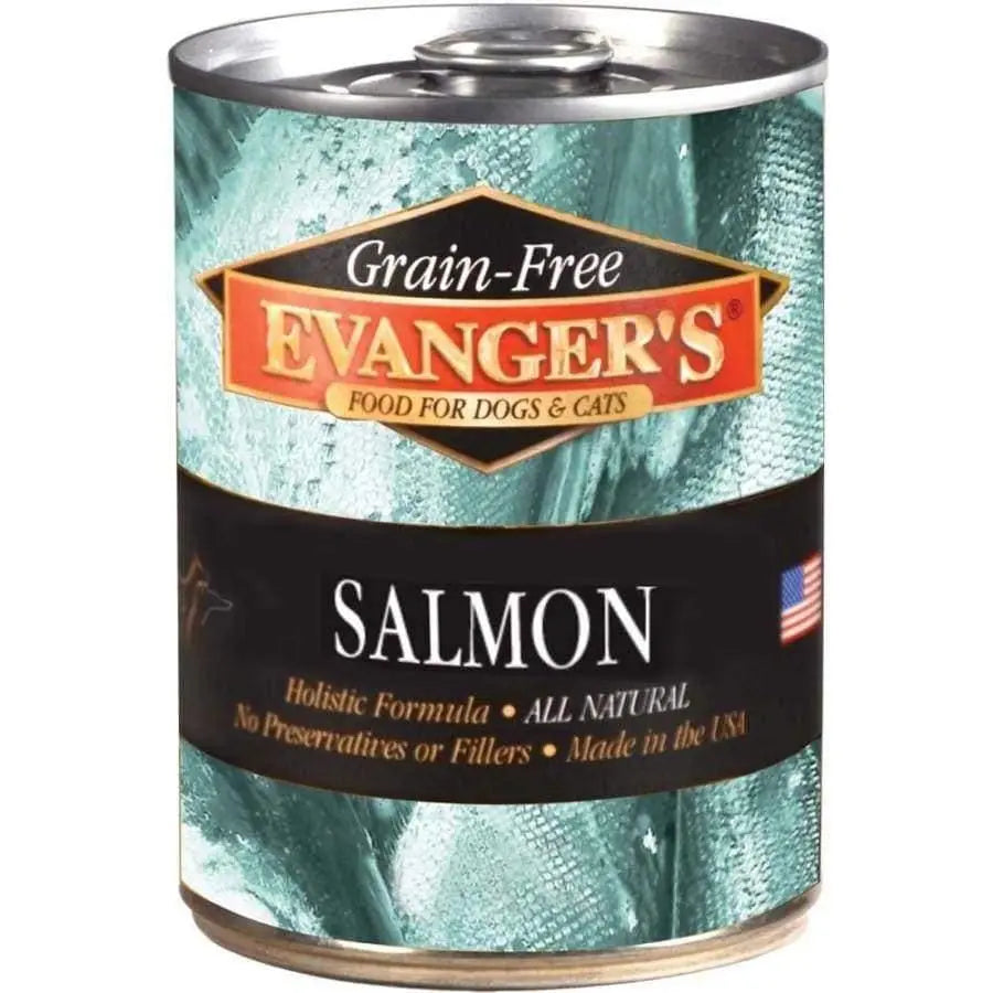 Evanger's Premium Grain-Free Canned Wild Salmon Food for Dogs and Cats - Case of 12 Cans
