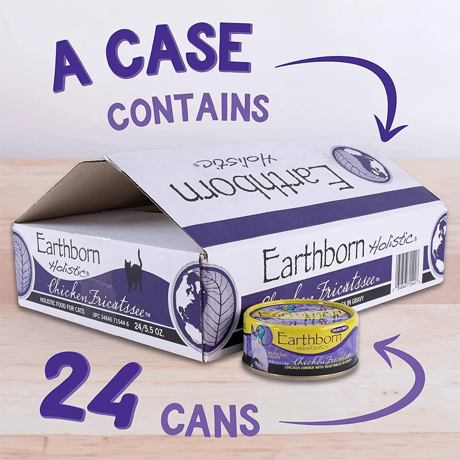 Earthborn Holistic Grain-Free 5.5 oz Chicken Fricatssee Wet Cat Food, 24 Packs
